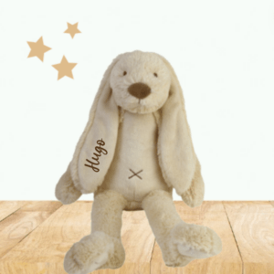 Peluche Richie beige personnalisable oreille