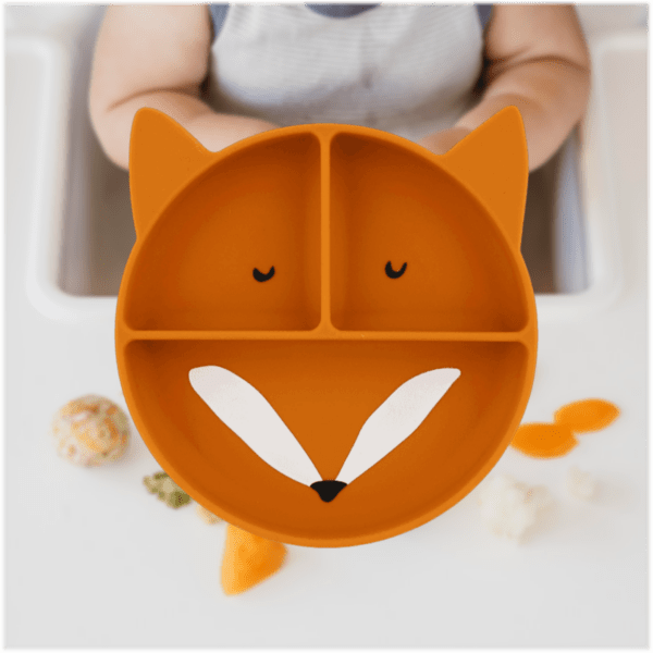 Assiette bébé Renard en silicone