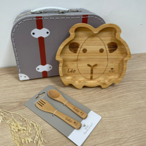 Kit repas personnalisé enfant assiette et couvert