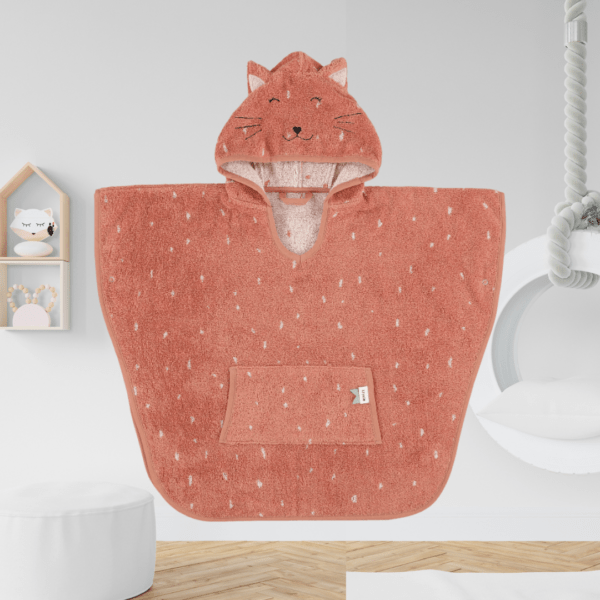 Poncho de bain enfant chat