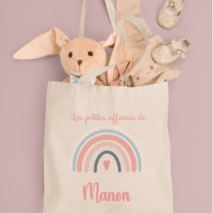 Sac personnalisé bébé les petites affaire de rose