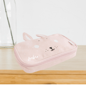 Trousse d'école personnalisée rectangle Lapin