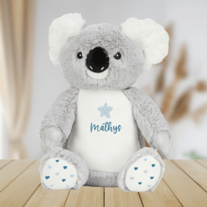 Peluche personnalisée koala étoile bleu