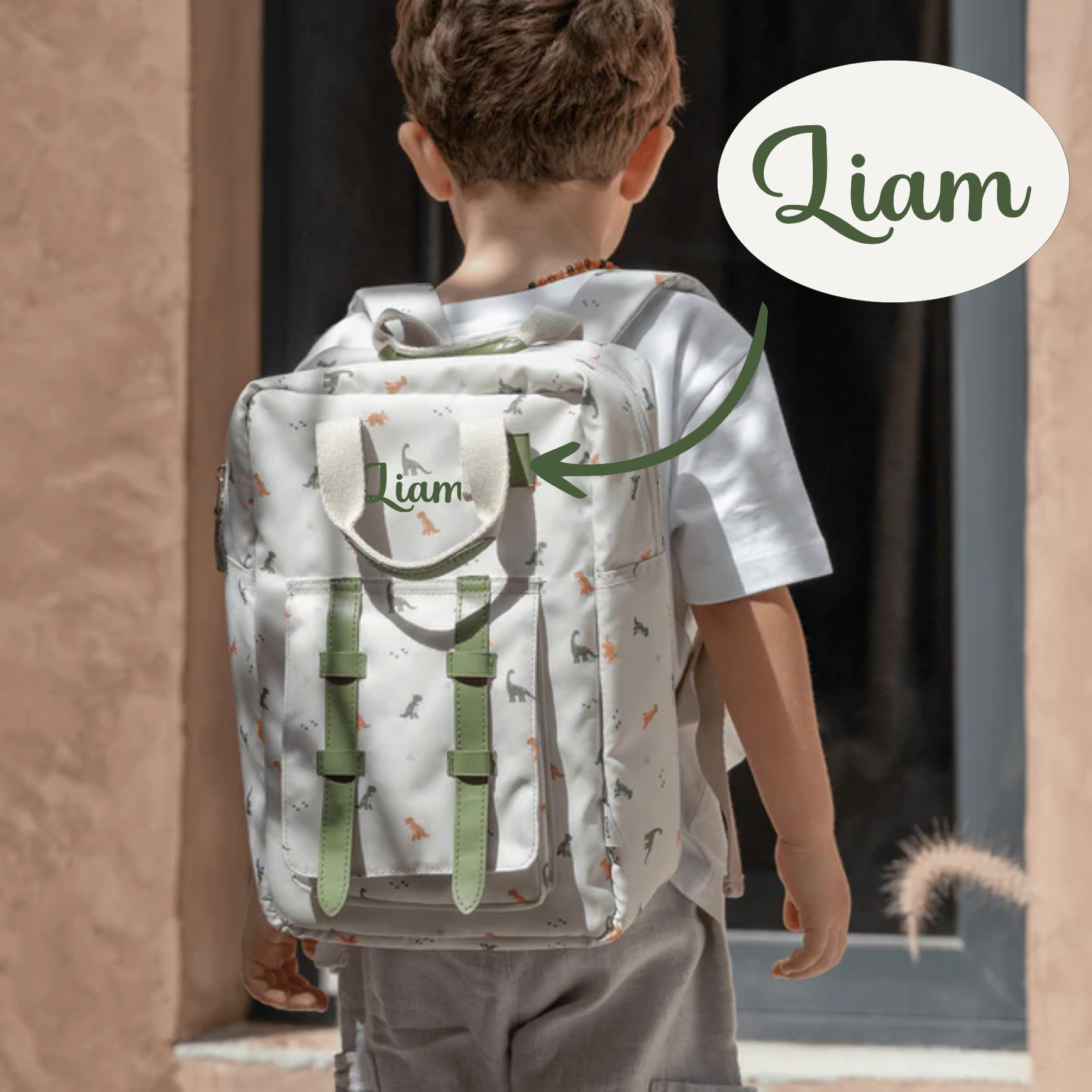 Sac à dos école enfant personnalisé – Dino